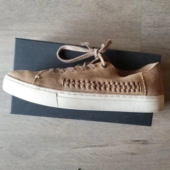 TOMS Lennox Sneakers Tan Suede Size 8.5 - Picture 6 of 9